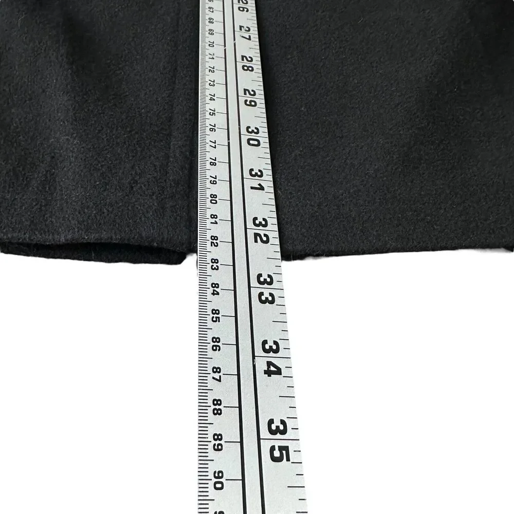 Barney’s New York Peacoat Coat Men’s US 36R Black Button Front 100% Cashmere‎